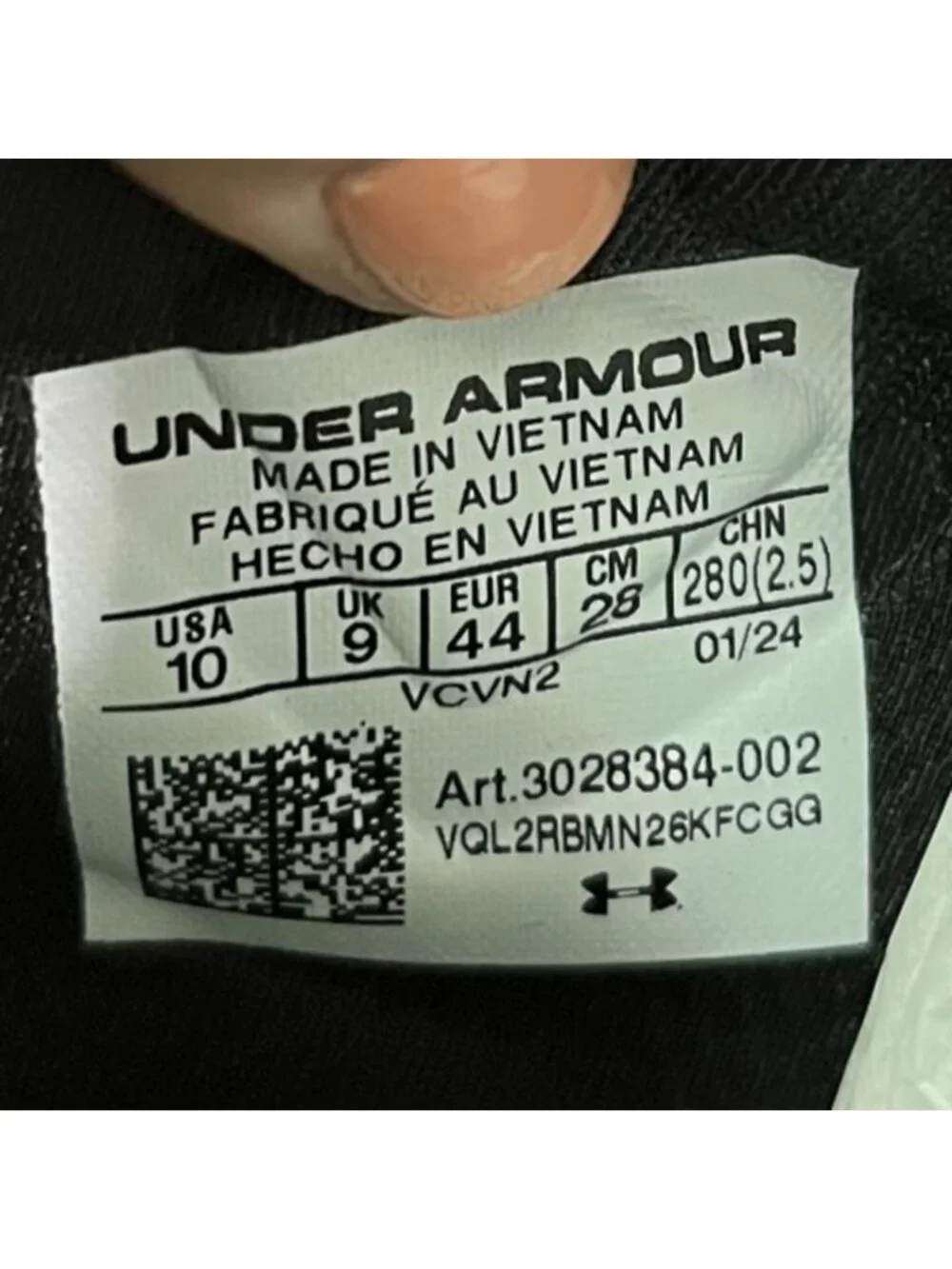Under Armour HOVR Phantom 1 Mens Size 10 Black Gold Running Shoes Sneakers